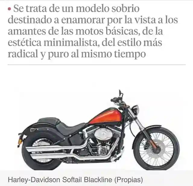 Moto HARLEY DAVIDSON SOFTAIL BLACKLINE de seguna mano del año 2011 en Madrid